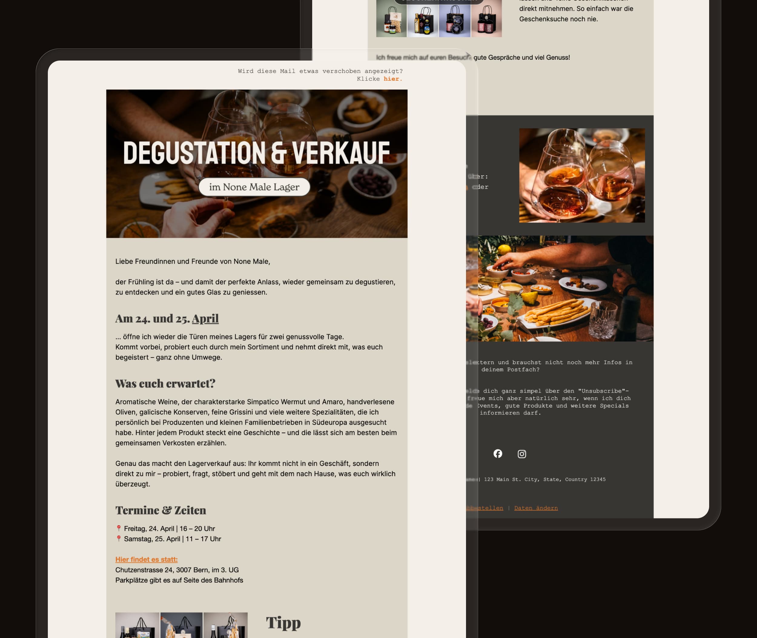 Newsletter-Beispiel von None Male