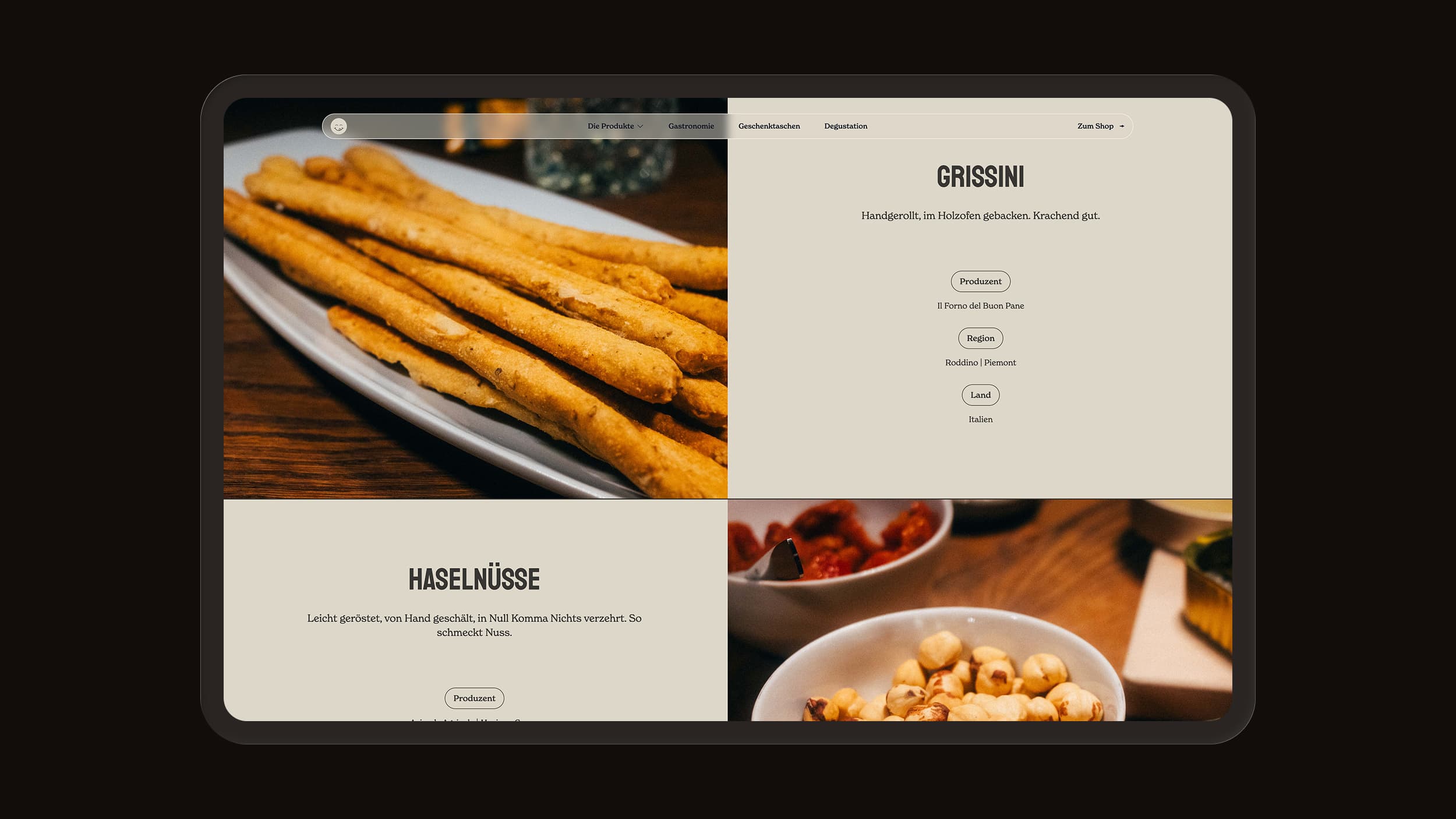 None Male Webseite – Detail einer Inhaltsseite